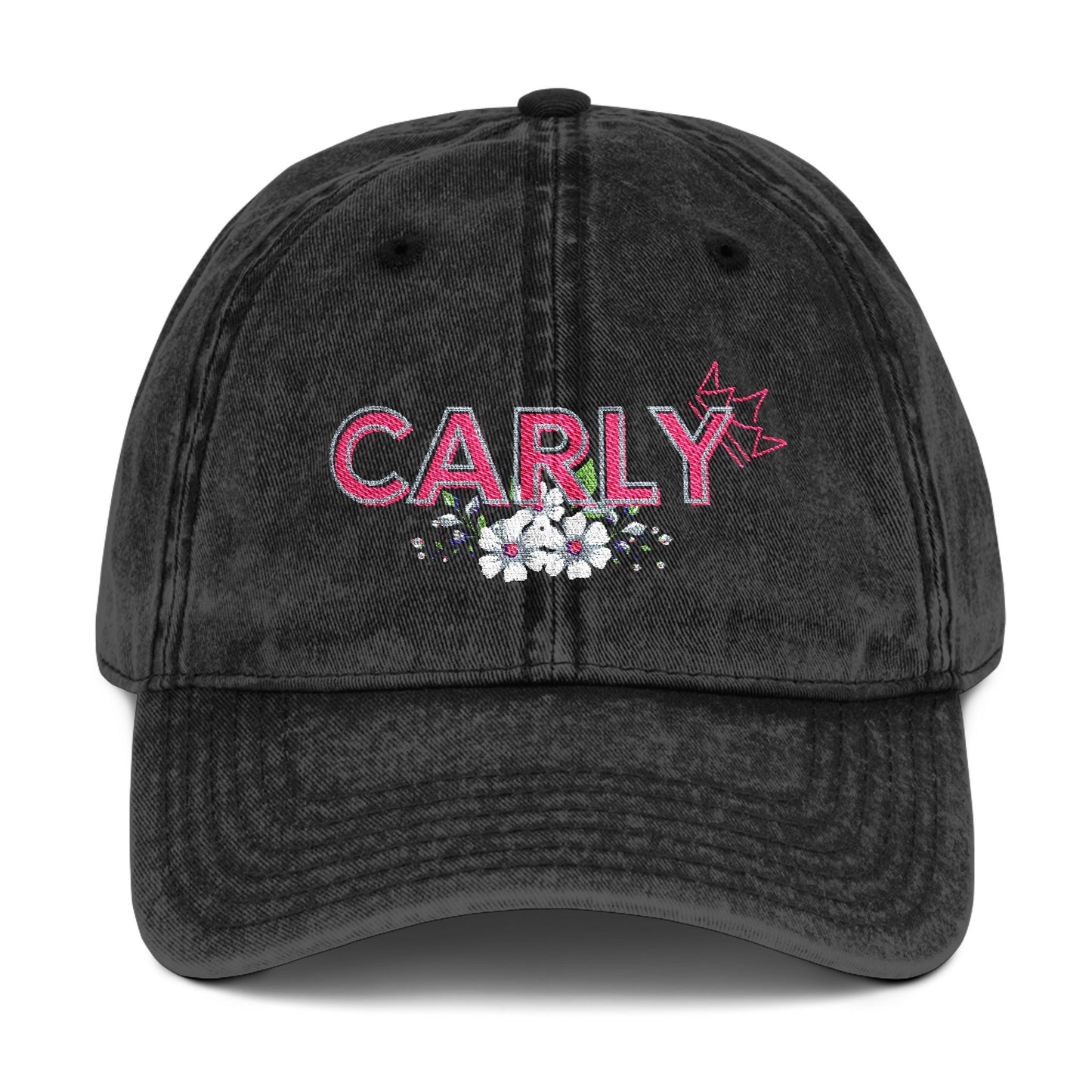 Personalized Vintage Embroidered Cap with Floral Design - EMAIL name to Sublimebycalu@gmail.com Thank you!