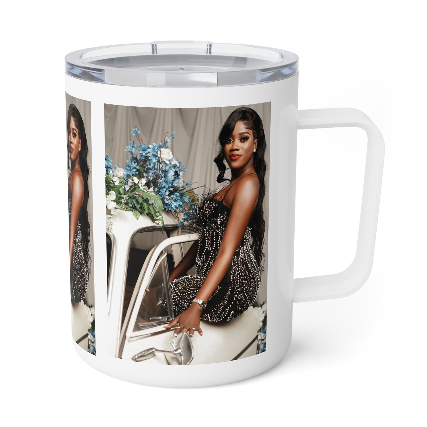 Elegant Insulated Coffee Mug - 10oz with Chic Photography Design, Email your images to sublimebycl@gmail.com Thank you!