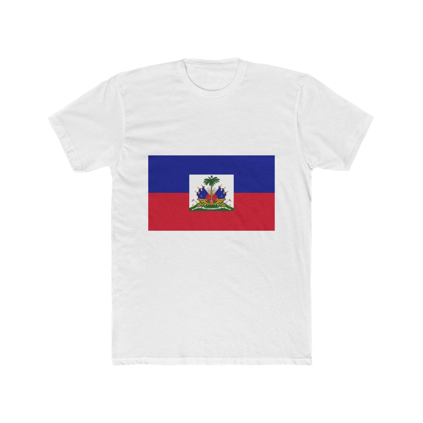 Haitian Flag Unisex Cotton Crew Tee