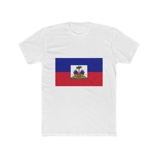 Haitian Flag Unisex Cotton Crew Tee
